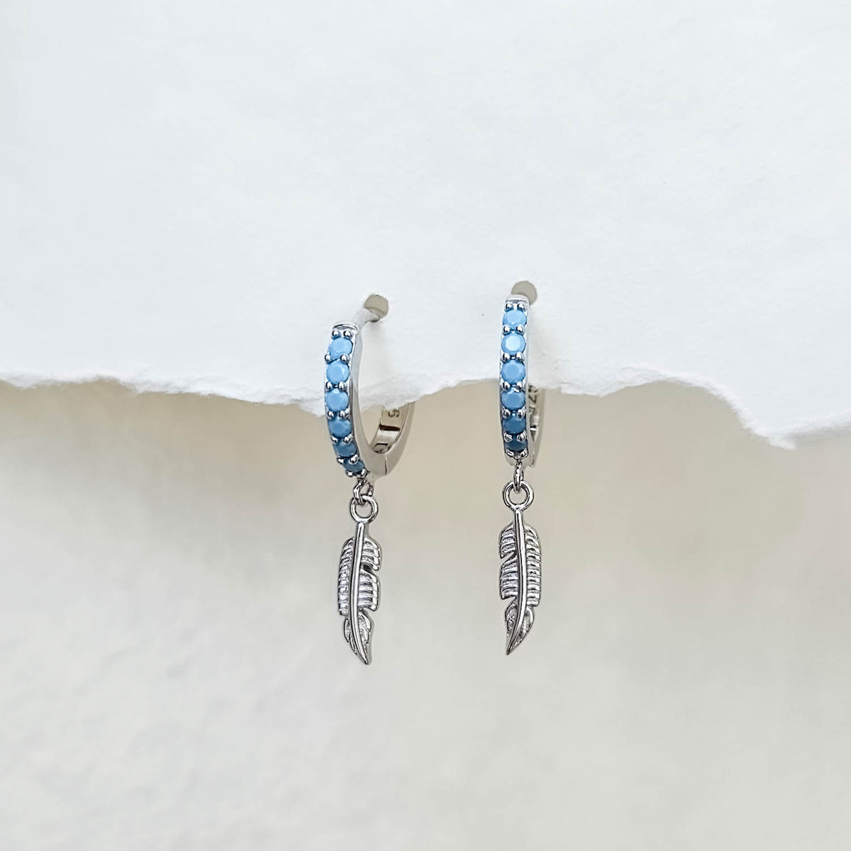 Pandora spiritual clearance feather earrings