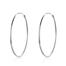 Load image into Gallery viewer, Callie Large Silver Hoops