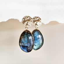 Load image into Gallery viewer, Cleopatra Statement Earring with Labradorite Gemstone