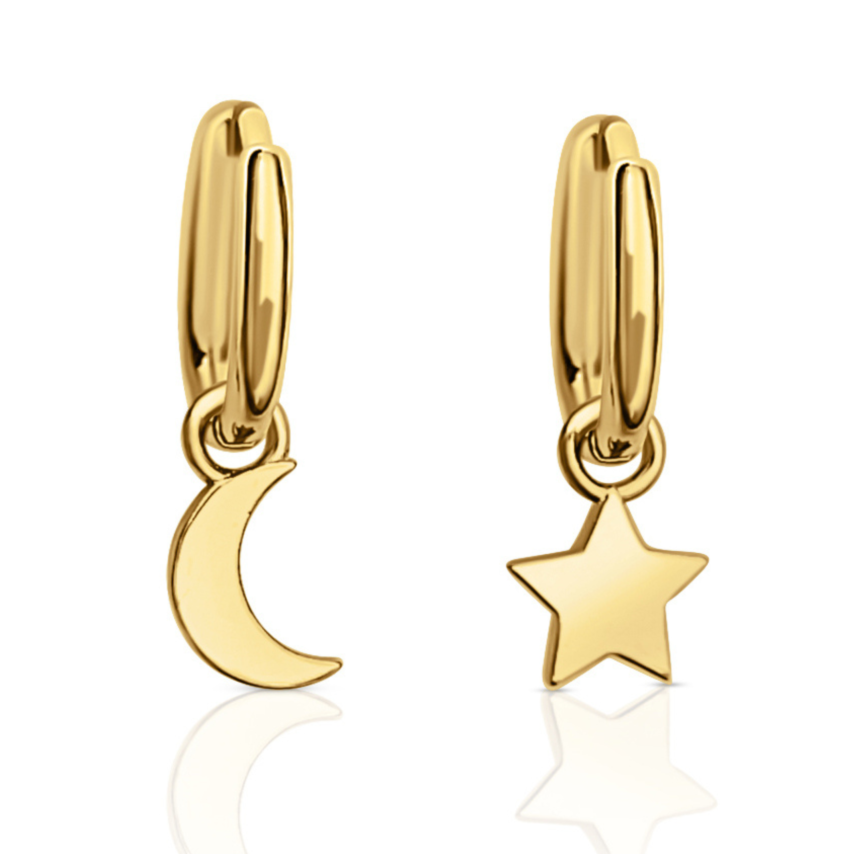 Star and moon hoops on sale