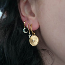 Load image into Gallery viewer, Mystic Star and Moon Gold Hoops