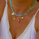 Treasures of the Sea Gold Charm Necklace