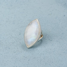 Load image into Gallery viewer, Luna Marquise Shape Moonstone Ring in Silver, gemstone ring, silver ring, silver jewellery, accessories -Dorsya