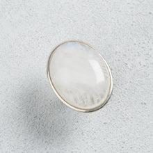 Load image into Gallery viewer, Luna Oval Shape Moonstone Ring in Silver, gemstone ring, silver ring, silver jewellery, accessories -dorsya