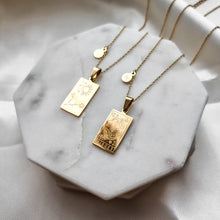 Load image into Gallery viewer, Pisces- zodiac tarot constellation necklace, gold necklace, jewellery, gold jewellery, gift - Dorsya