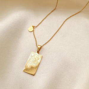Gemini- zodiac tarot constellation necklace, gold necklace, jewellery, gold jewellery, gift - Dorsya