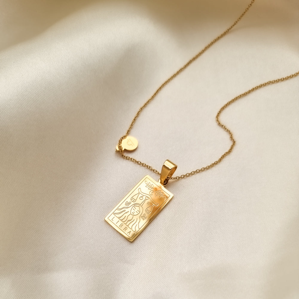 Libra zodiac outlet necklace gold