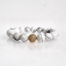 Load image into Gallery viewer, SAMPLE SALE - White Howlite Gemstone Bracelet #8