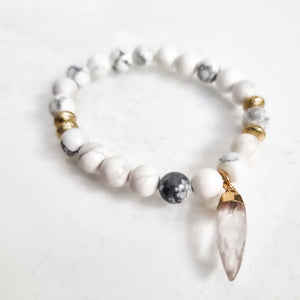 SAMPLE SALE - White Howlite Gemstone Bracelet #2