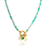 Sicily ~ Personalise Me Green Agate Gemstone Necklace