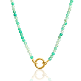 Sicily ~ Personalise Me Green Agate Gemstone Necklace