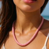 Hawaii ~ Multi Beaded Rose Quartz Necklace