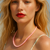 Hawaii ~ Multi Beaded Rose Quartz Necklace