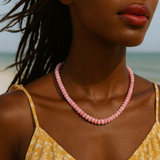Hawaii ~ Multi Beaded Rose Quartz Necklace