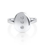 April Birthstone Signet Ring with Quartz