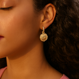 Athens Sun Medallion Earrings