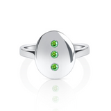 August Birthstone Signet Ring with Peridot