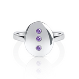 February Birthstone Signet Ring with Amethyst