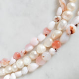 Pearl and Pink Opal Beaded Necklace