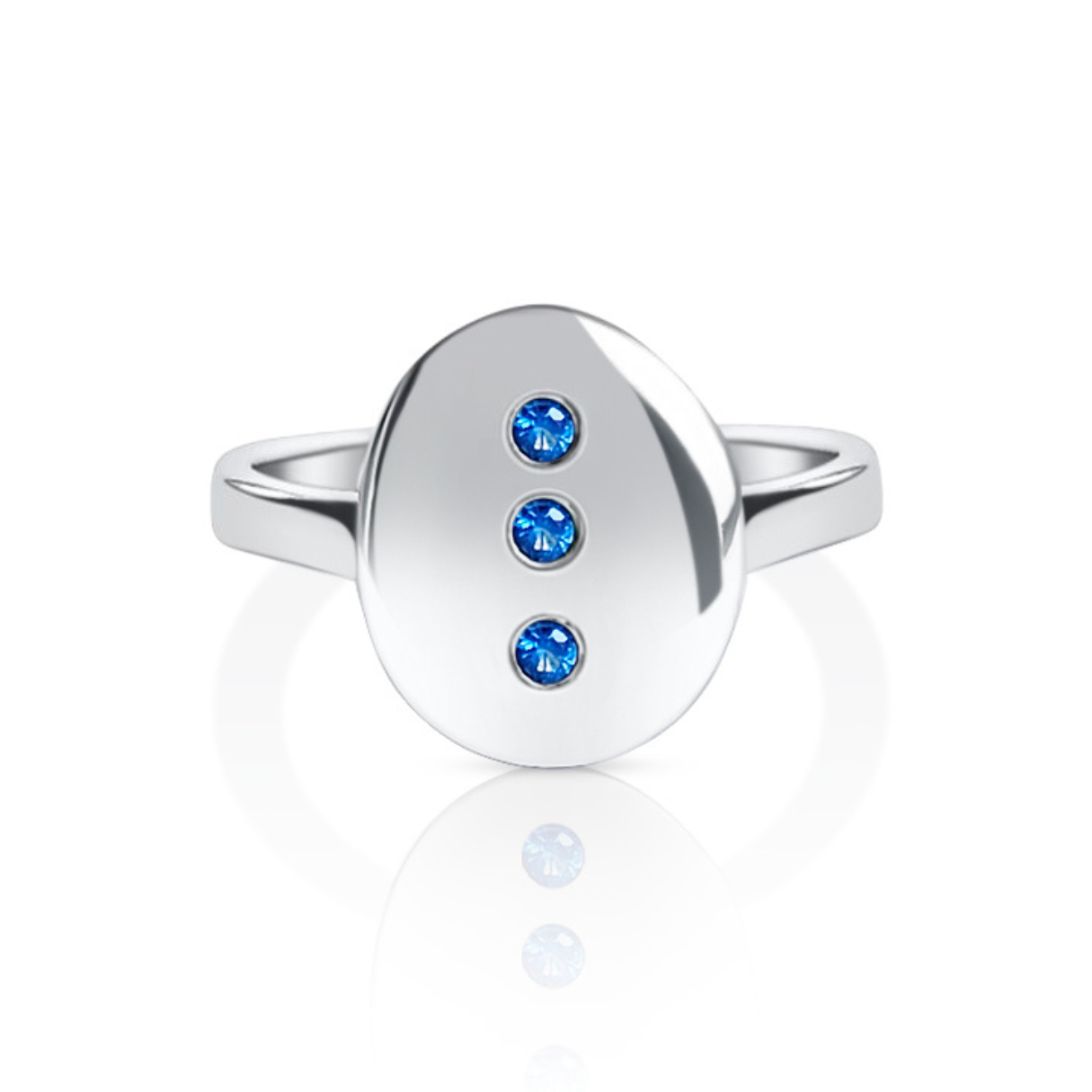 November Birthstone Signet Ring with Blue Topaz – DORSYA