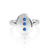November Birthstone Signet Ring with Blue Topaz