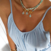 Load image into Gallery viewer, Oceana Beaded Chocker Necklace with Amazonite