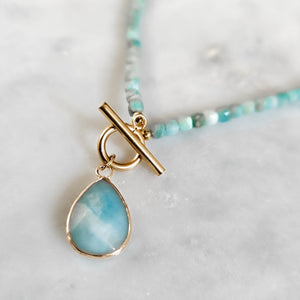 Oceana Beaded Chocker Necklace with Amazonite