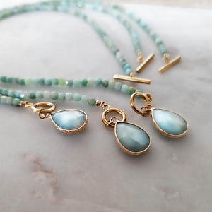 Oceana Beaded Chocker Necklace with Amazonite