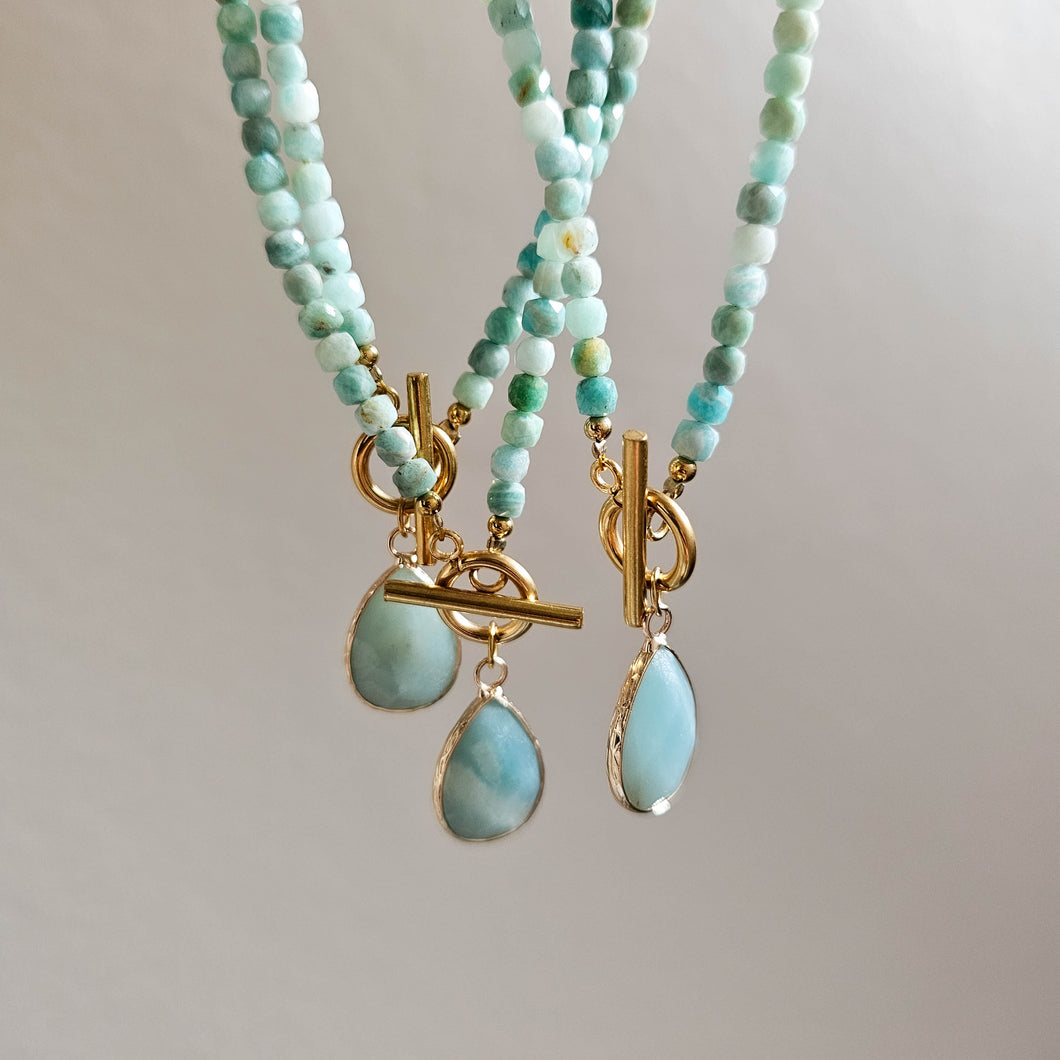 Beaded Amazonite Gemstone Chocker Necklaces