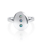October Birthstone Signet Ring with Opal