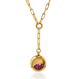 "Power" Iconic July Birthstone Necklace with Ruby