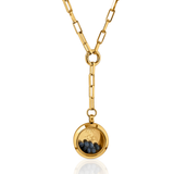 "Truth" Gold Heirloom Necklace with September Birthstone