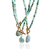 Oceana Beaded Chocker Necklace with Amazonite