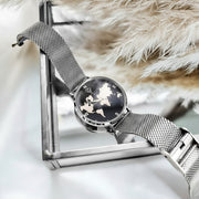 gold watch, ladies watch, world map watch -dorsya
