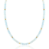 Solara Aquamarine ~ March Birthstone Beaded Necklace