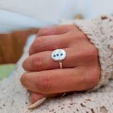 November Birthstone Signet Ring with Blue Topaz