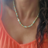 Beaded Gemstone Necklace Life Style