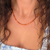 California Sunset ~ Personalise Me Carnelian Necklace
