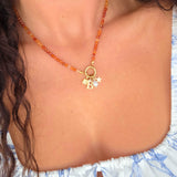 California Sunset ~ Personalise Me Carnelian Necklace