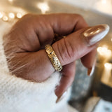 Gold Ring with Celestial Motifs: Sun, Moon, and Stars | Exquisite Jewellery Inspired by the Cosmos | Dorsya