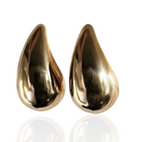 Chunky Teardrop Earrings in Gold