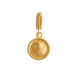 Coin Gold Shell Charm
