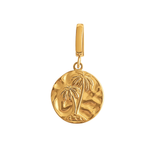 Coin Gold Palm Tree Charm