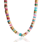 Multi-gemstone beaded necklace with vibrant natural stones - autumn winter jewellery gift
