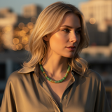 Costa Rica ~ Green Aventurine Beaded Necklace