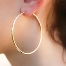 Load image into Gallery viewer, Callie Large Gold Hoops
