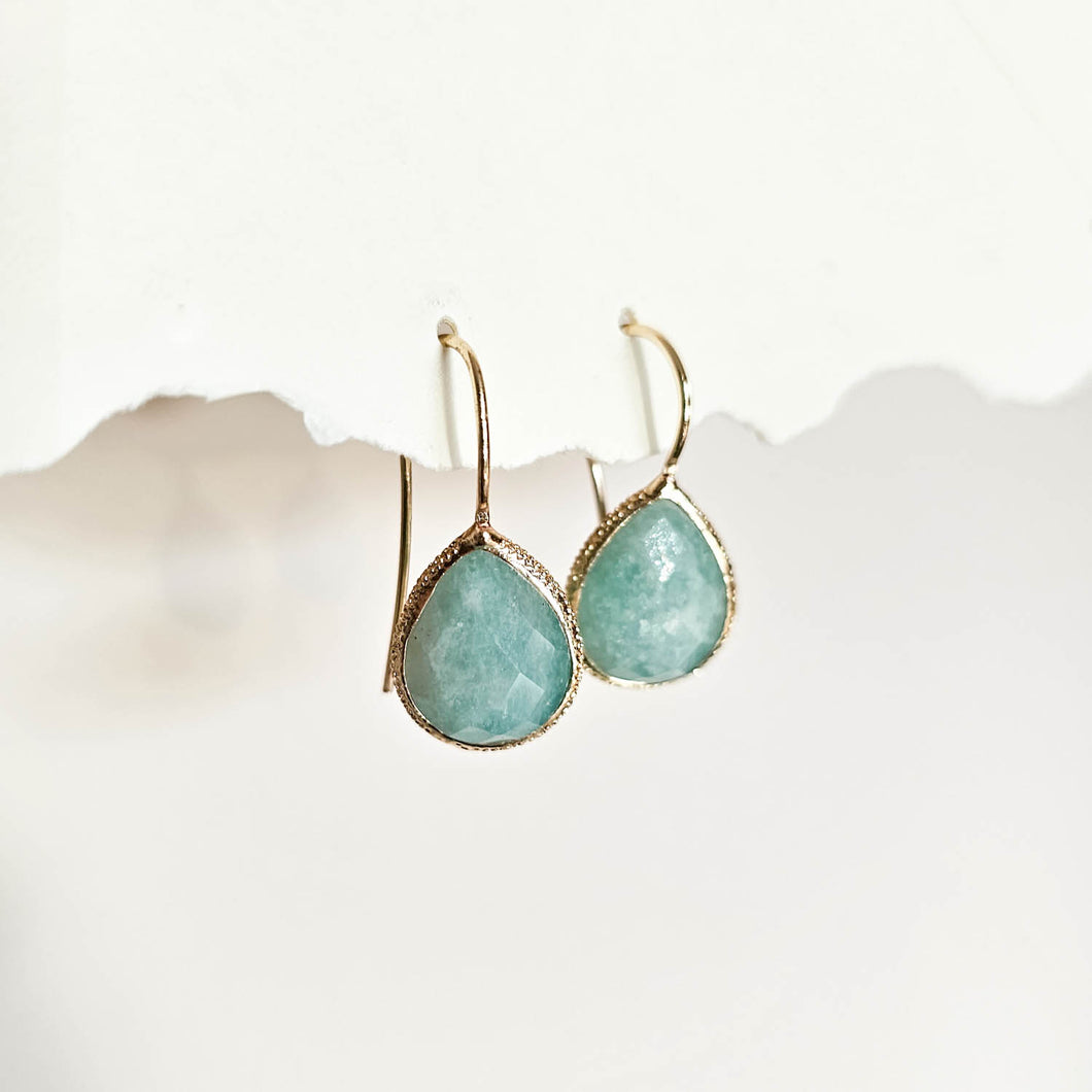 Maya Dangle Drop Amazonite Earrings