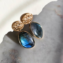 Load image into Gallery viewer, Cleopatra Statement Earring with Labradorite Gemstone