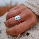 May Birthstone Signet Ring with Emerald