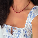 Solara Ruby ~ July Birthstone Beaded Necklace